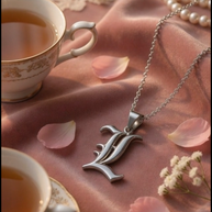 Heights Jewelers Personalized 1 In. Gothic Script Initial Necklace Sterling Silver ($75.65 at checkout)