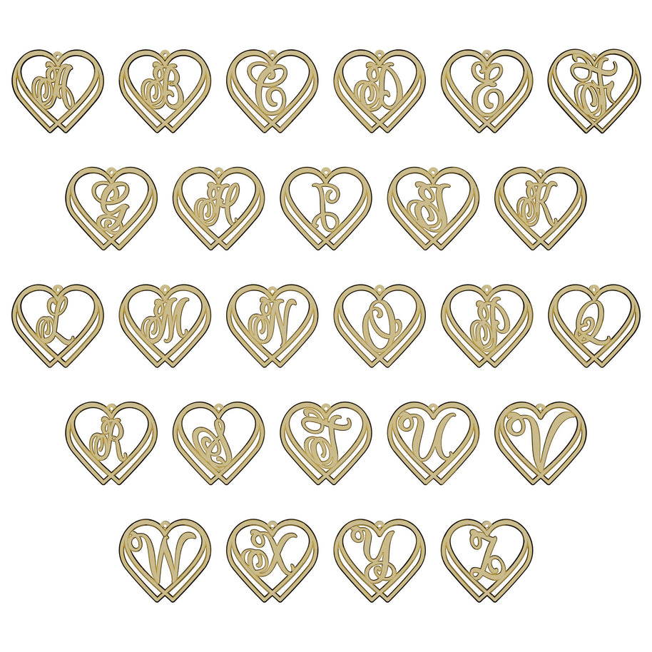 Entwined Hearts Initial Pendant