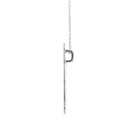 Sterling Silver Monogram Necklace with Sliding Chain - worn