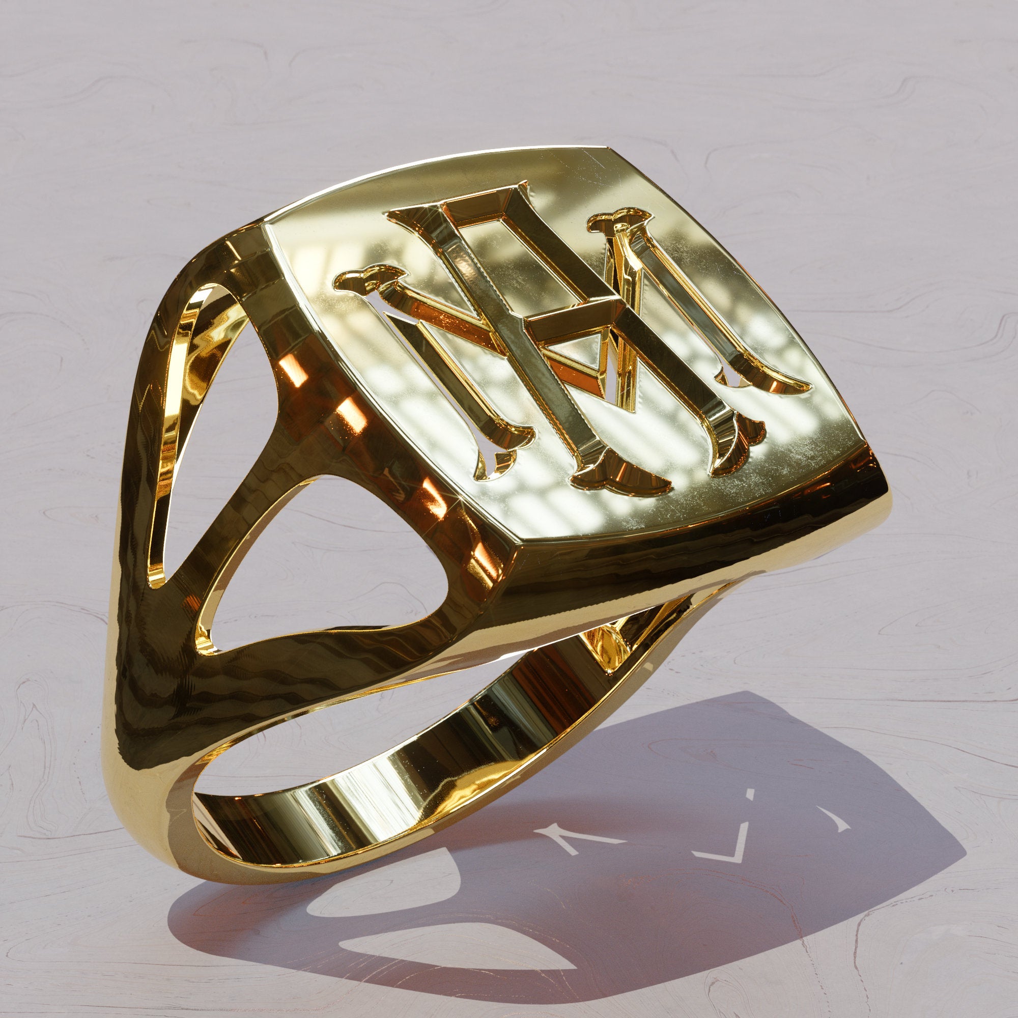 Merge Lux Monogram Ring