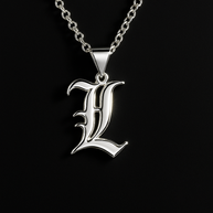 Old English Initial Necklace | Sterling Silver | 14K Gold Plated Pendant