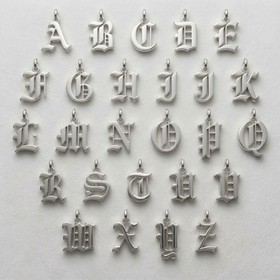 Old English Initial | Sterling Silver | Lifetime Guarantee