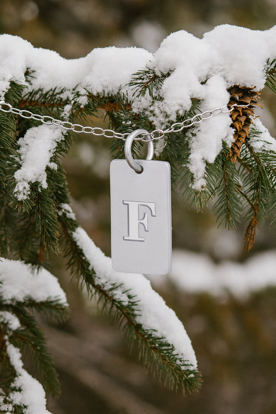 14kt, 10kt, Sterling Silver Or Gold Plated Sterling Silver Tab Initial Necklace Personalized Pendant