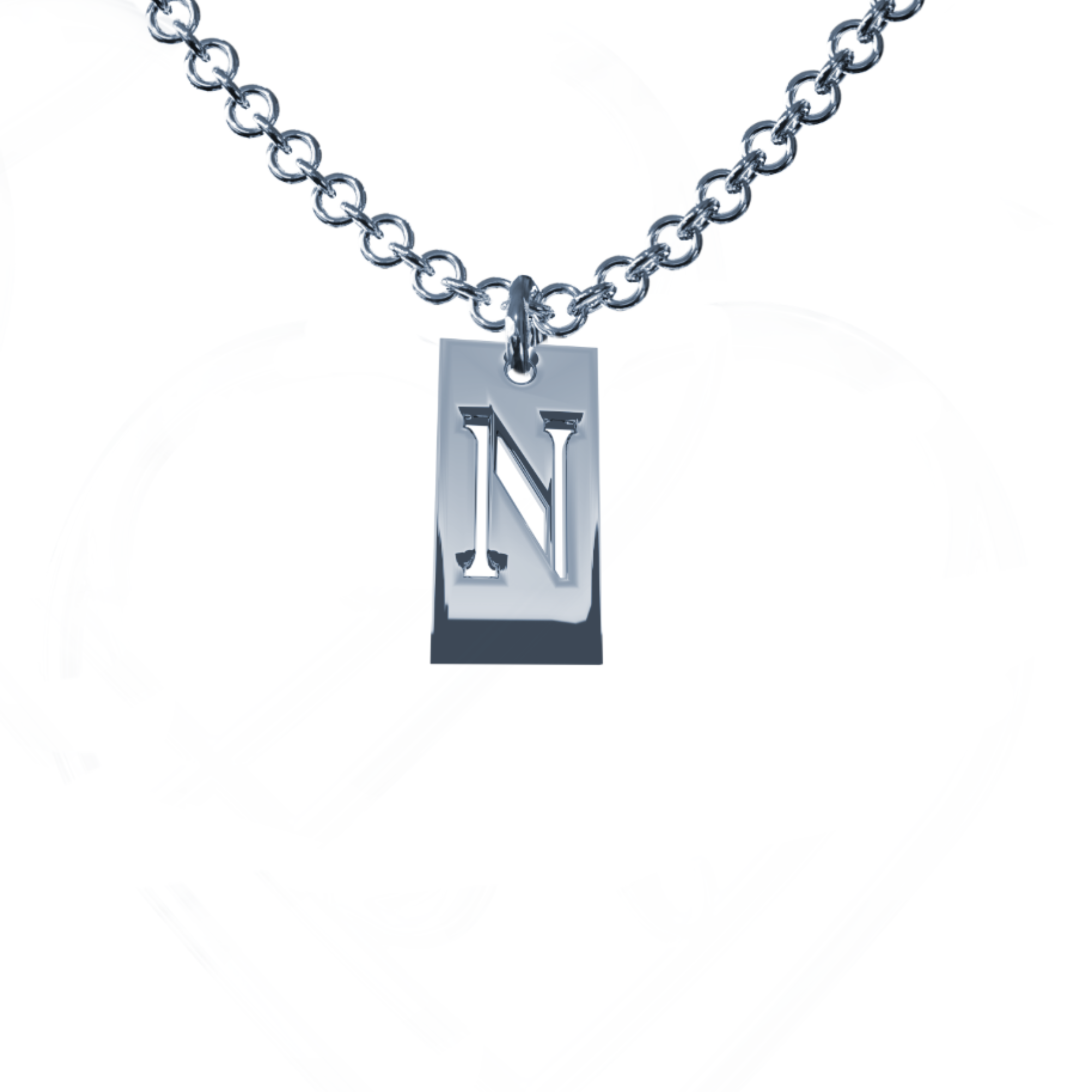 Sterling Silver Or Gold Plated Sterling Silver Tab  Initial Pendant