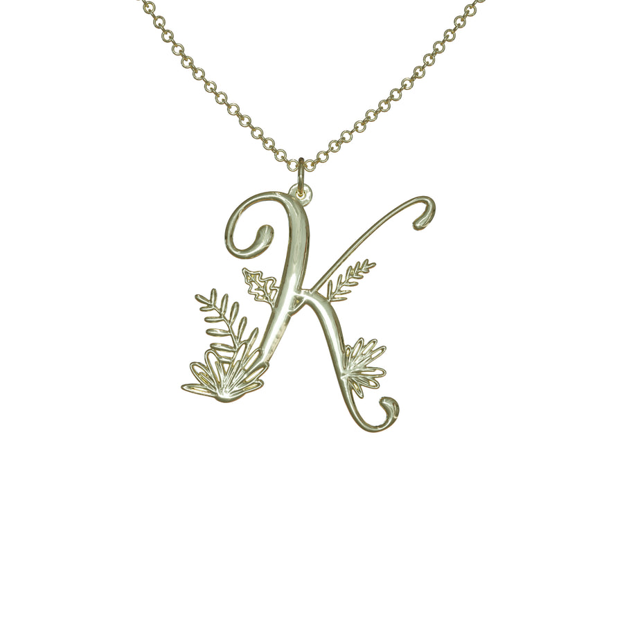 Botanist Initial Pendant
