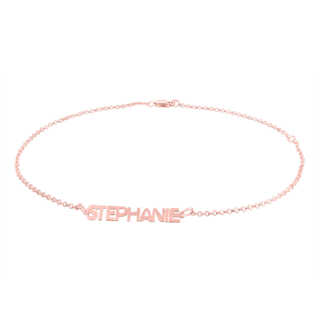 Mini Name Anklet - rose gold