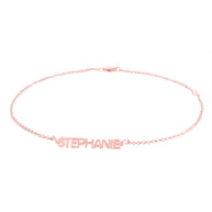 Mini Name Anklet - rose gold