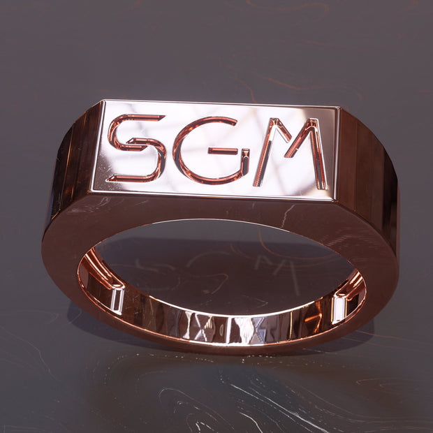 Strix Monogram Initial Ring