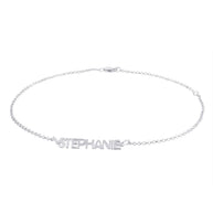 Mini Name Anklet - sterling silver