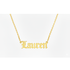 Old English Double Nameplate Necklace Custom Name Personalized