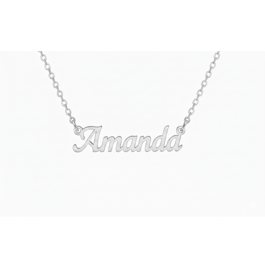 Serene Classic Nameplate Necklace Custom Name Personalized