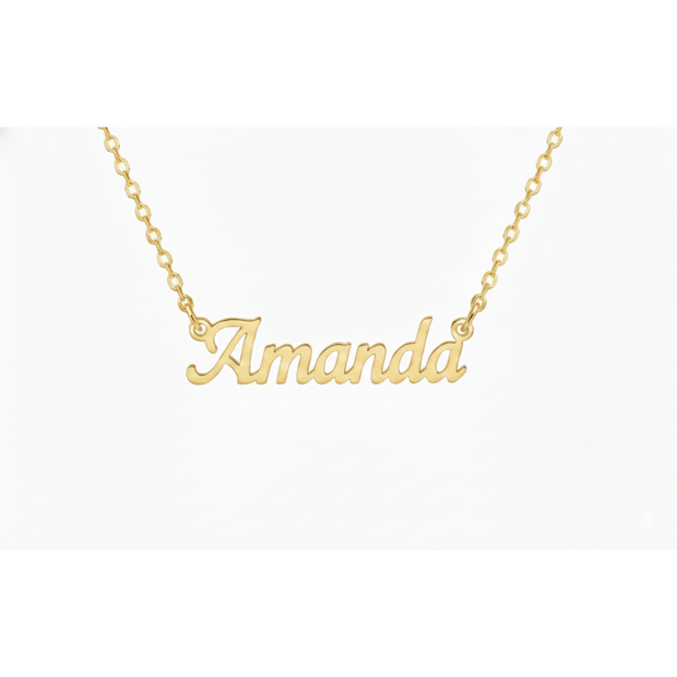 Serene Classic Nameplate Necklace Custom Name Personalized
