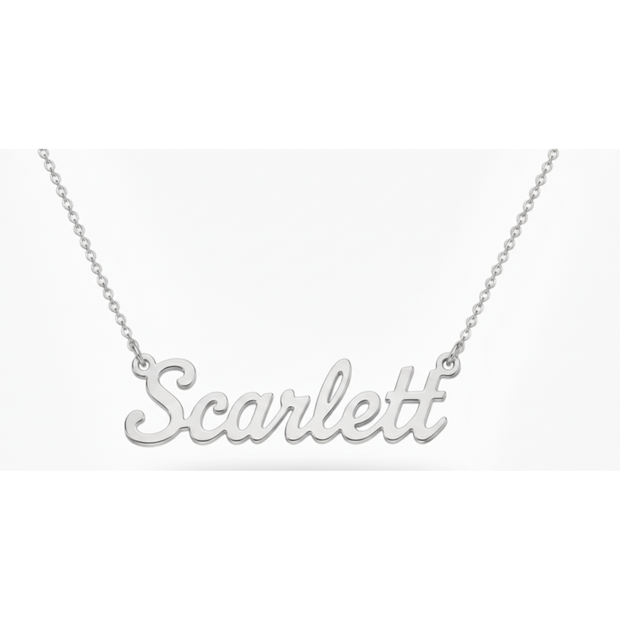 Dome Serene Nameplate Necklace Custom Name Personalized