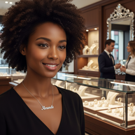 Serene Classic Nameplate Necklace Custom Name Personalized