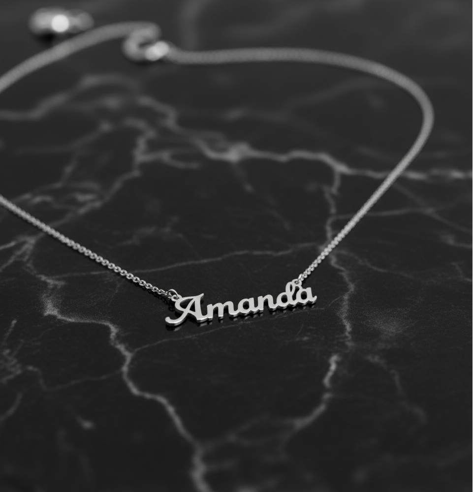 Serene Classic Nameplate Necklace Custom Name Personalized