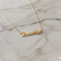 Dome Serene Nameplate Necklace Custom Name Personalized
