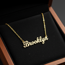 Dome Serene Nameplate Necklace Custom Name Personalized