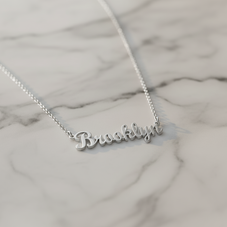 Dome Serene Nameplate Necklace Custom Name Personalized