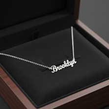 Dome Serene Nameplate Necklace Custom Name Personalized