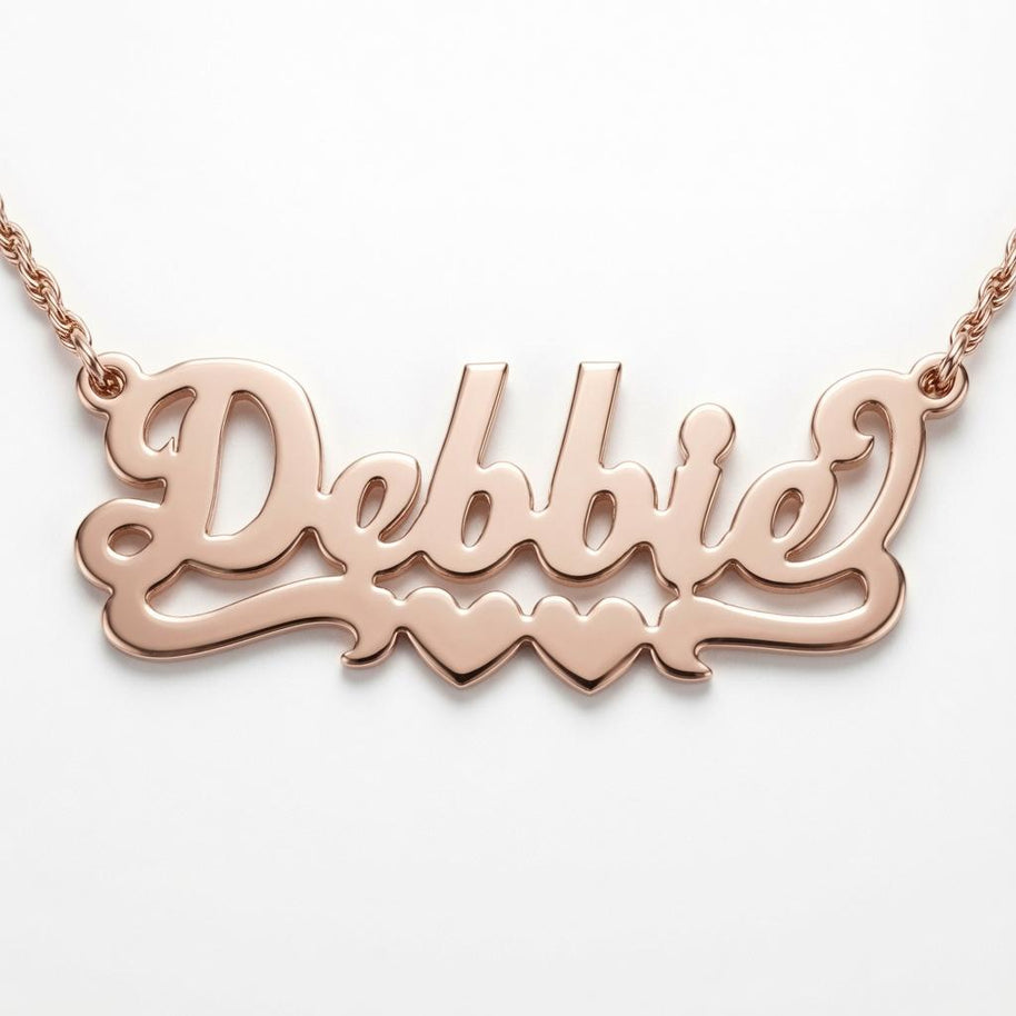 Hand Cut Name Necklace, Solid Sterling Silver | USA Made