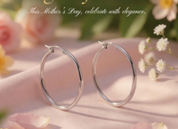 Buy Any 2 Get 1 Free Sterling Silver Hoop Earrings
