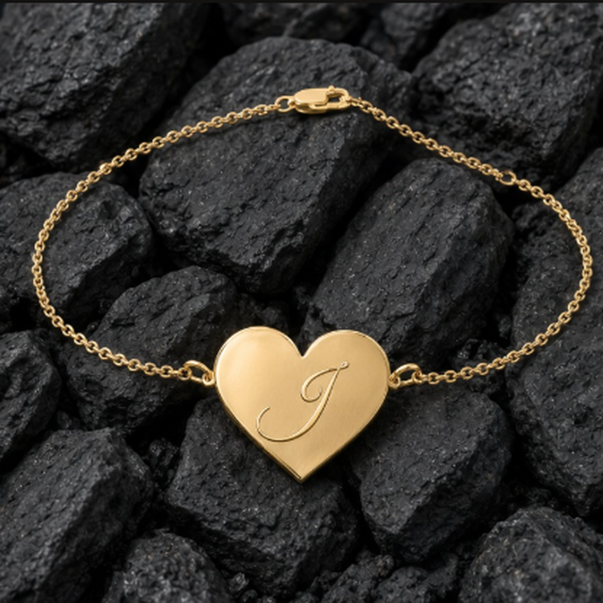 Heart Initial Anklet