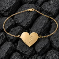 Heart Initial Anklet