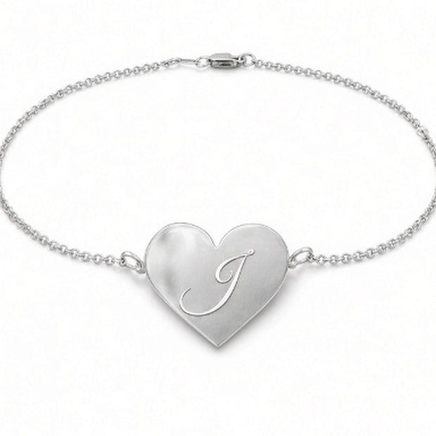 Heart Initial Anklet