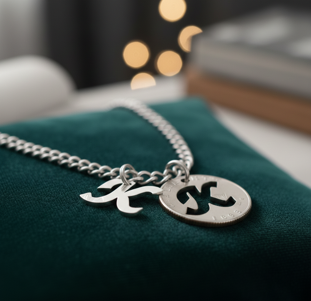 Liberty Letters- Initials Necklace - Minted from U.S. Quarters - Personalized Initial