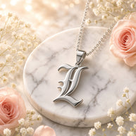 GOTHIC HERO – HEAVYWEIGHT OLD ENGLISH INITIAL NECKLACE