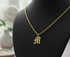 Old English Initial Necklace in Sterling Silver or Gold Plated Sterling Silver - Personalized Initial