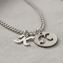 Liberty Letters- Initials Necklace - Minted from U.S. Quarters - Personalized Initial