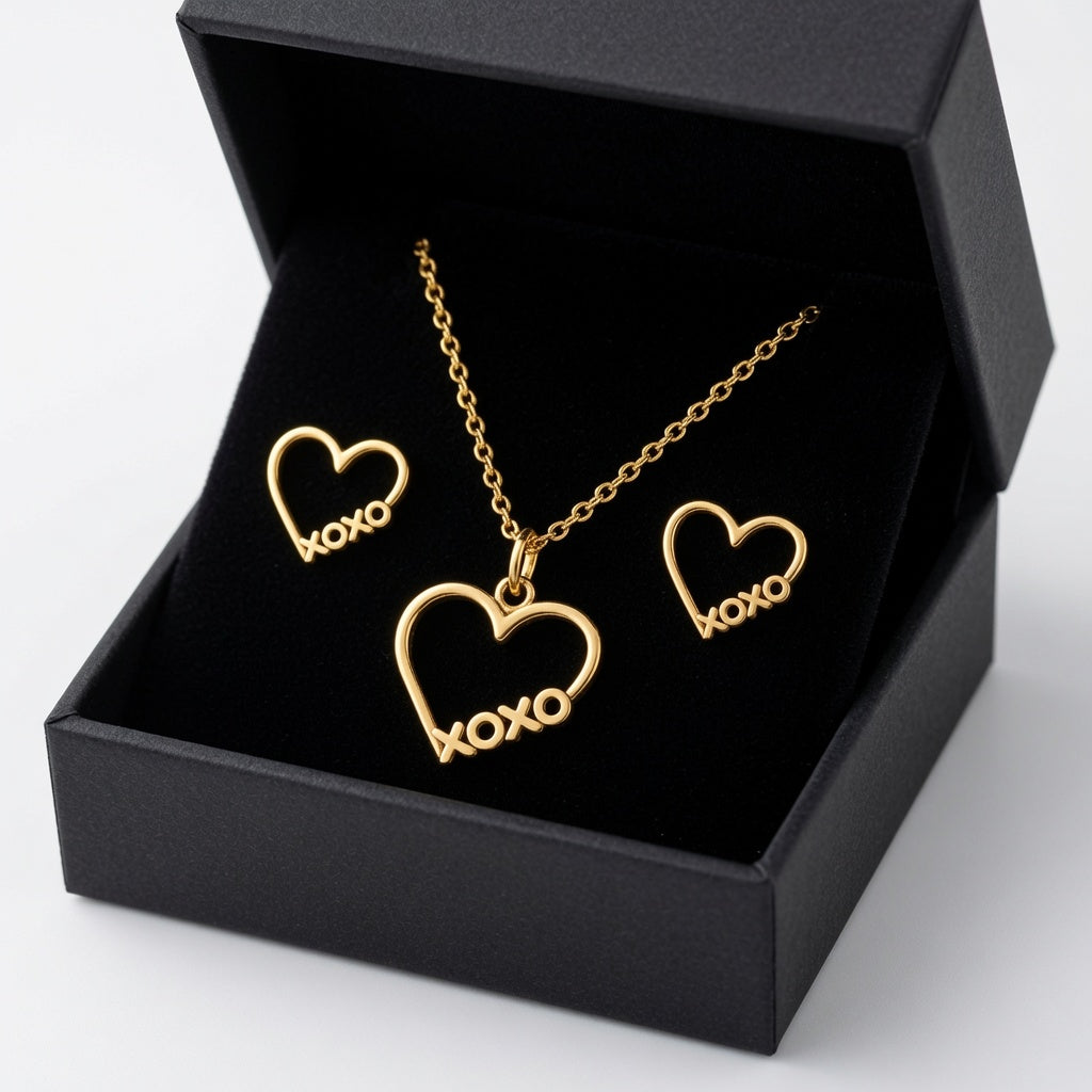 Valentine's Day Hug & Kiss 3-Piece Jewelry Set (Also Sold Individually)