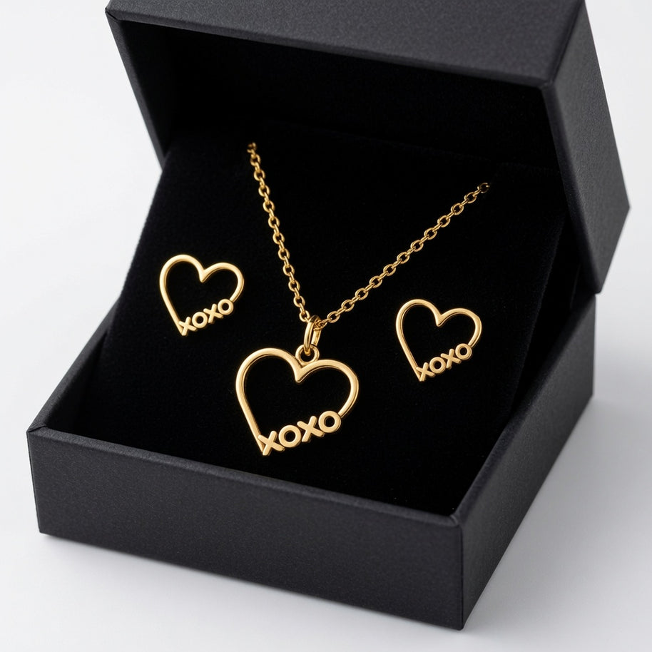 Valentine's Day Hug & Kiss 3-Piece Jewelry Set (Also Sold Individually)