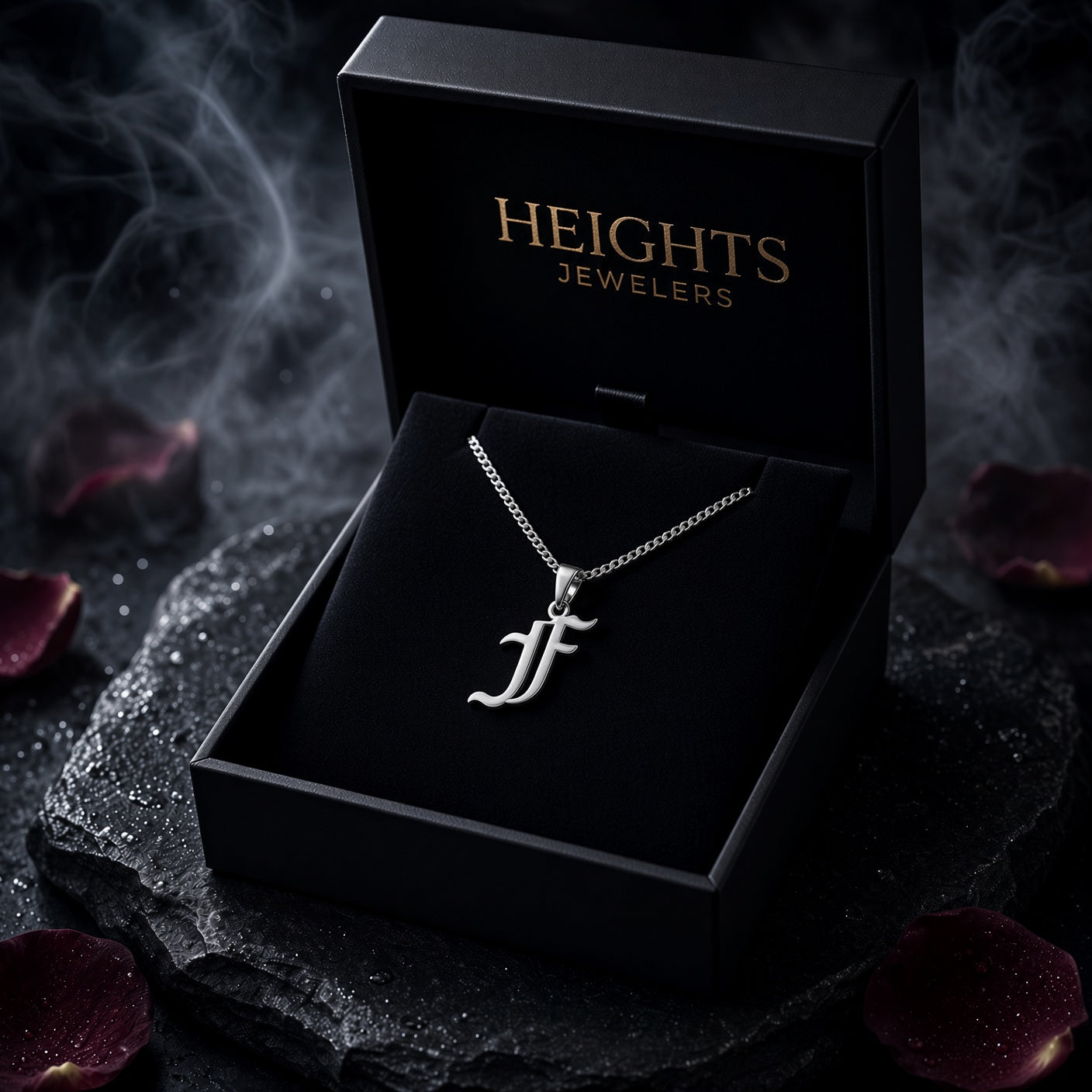 GOTHIC HERO – HEAVYWEIGHT OLD ENGLISH INITIAL NECKLACE