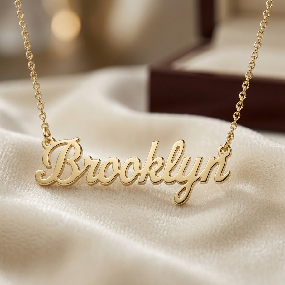 Serene Nameplate Necklace Custom Name Personalized