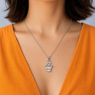 Hamsa Personalized Necklace | Name or Initial | Sterling Silver or Gold Plated Sterling Silver