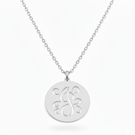 Personalized Initial Necklace in Sterling Silver or Gold Plated Sterling Silver