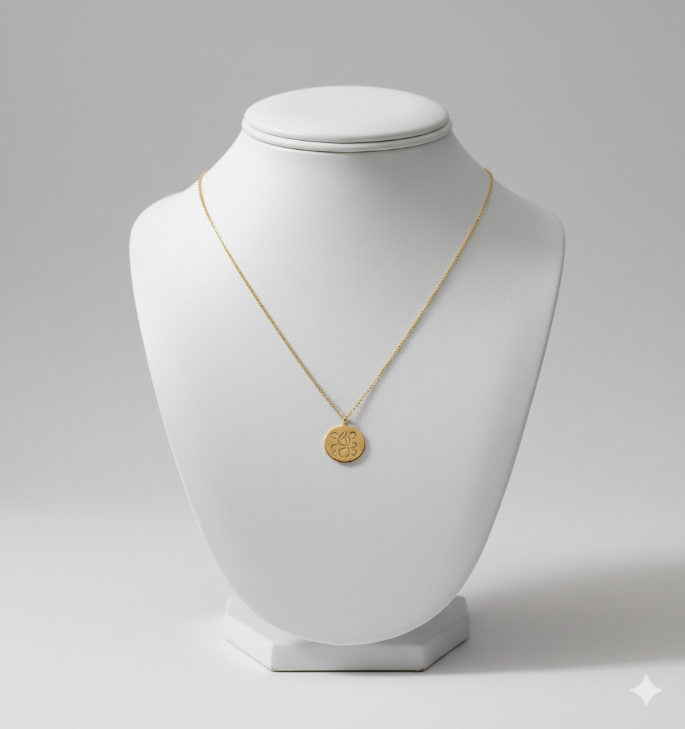 Personalized Initial Necklace in Sterling Silver or Gold Plated Sterling Silver