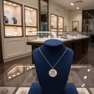 Personalized Initial Necklace in Sterling Silver or Gold Plated Sterling Silver