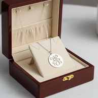 Personalized Initial Necklace in Sterling Silver or Gold Plated Sterling Silver