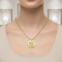 Personalized Initial Necklace in Sterling Silver or Gold Plated Sterling Silver