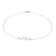 Mini Two Initial Heart Anklet
