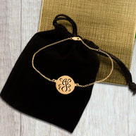 Fancy Script Cut Out Initial Anklet
