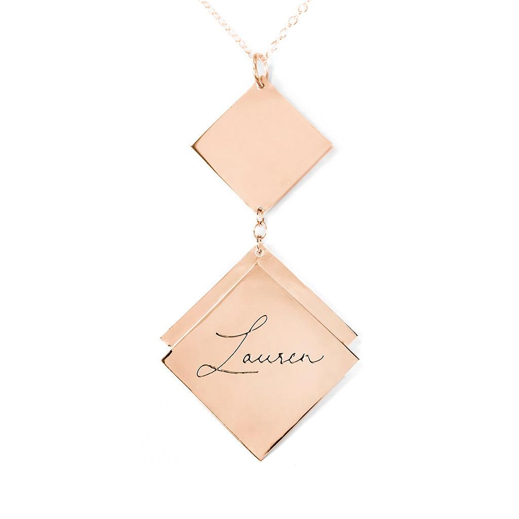 Diamond-Shaped Personalized Pendant