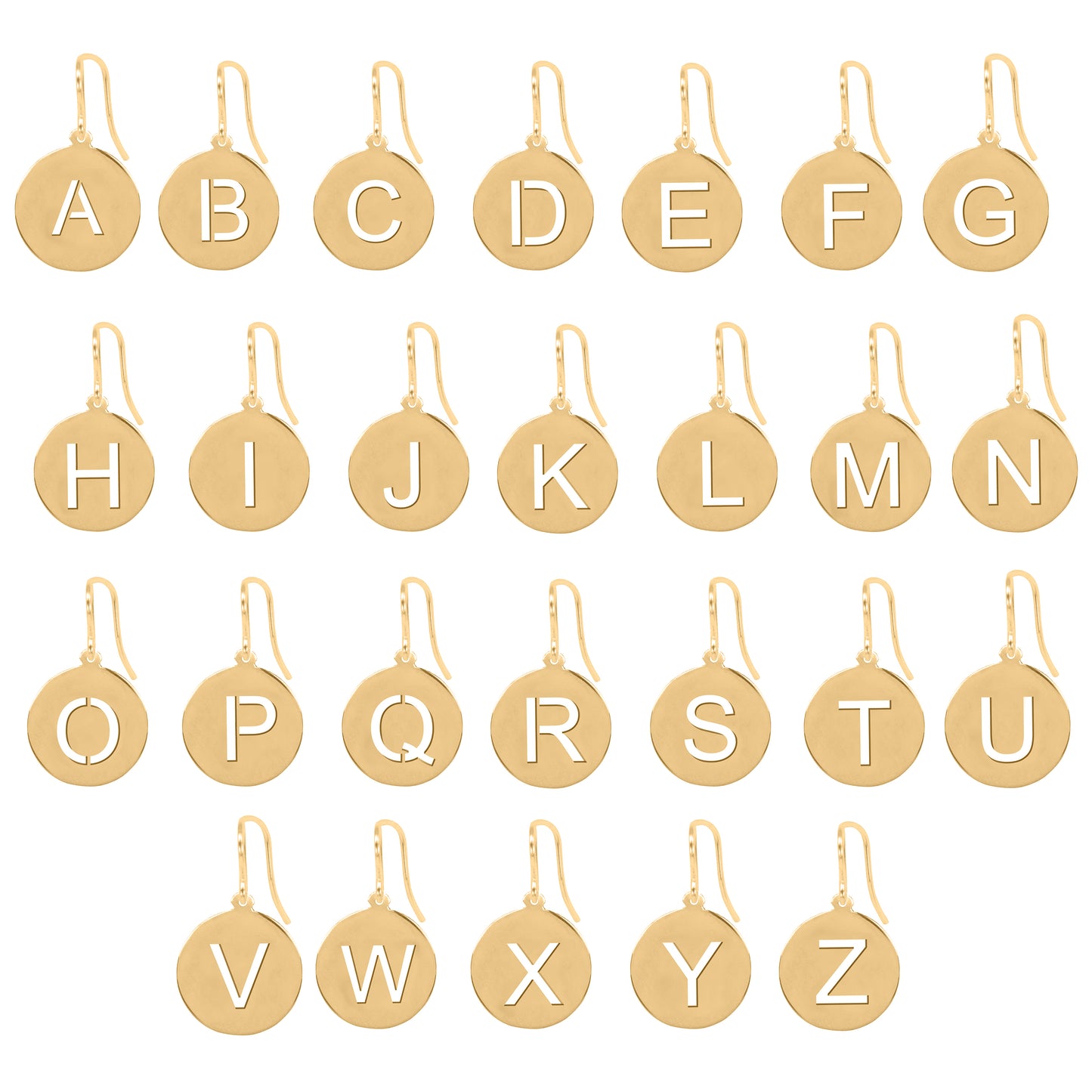 Initial Disc Earring