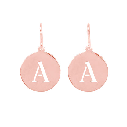 Initial Disc Earring
