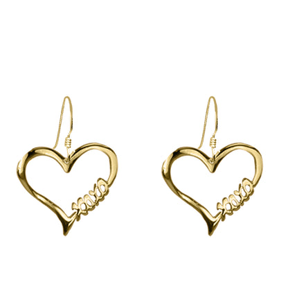 Open Heart "HUGS AND KISSES " Earrings