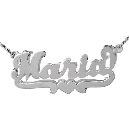 Double 3-D Name Personalized Pendant