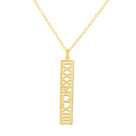 Eternity Roman Numeral Date Pendant